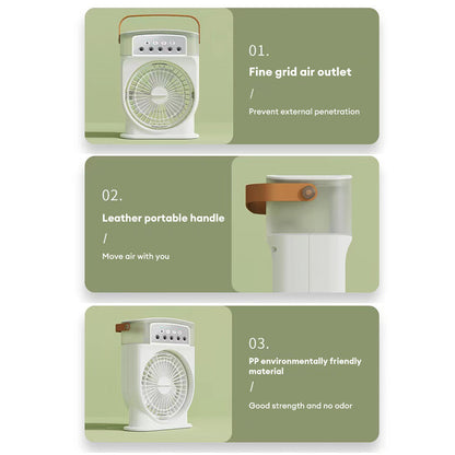 Ventilateur brumisateur portable USB Zeboora - éclairage LED coloré