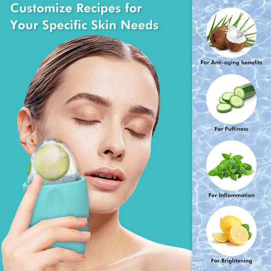 Roller de Massage Facial Glacé en Silicone