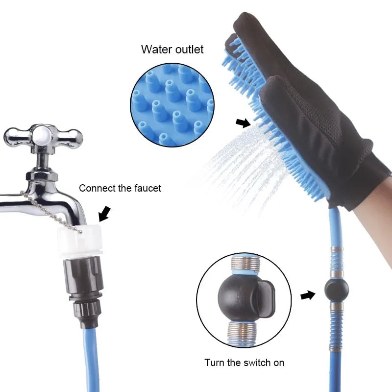 Gant de douche toilettage pour chien et chat - vue 3