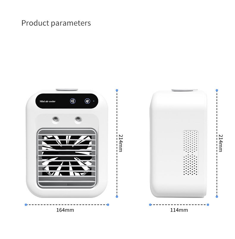 Refroidisseur d'air portable Zeboora - vue d'ensemble avec accessoires