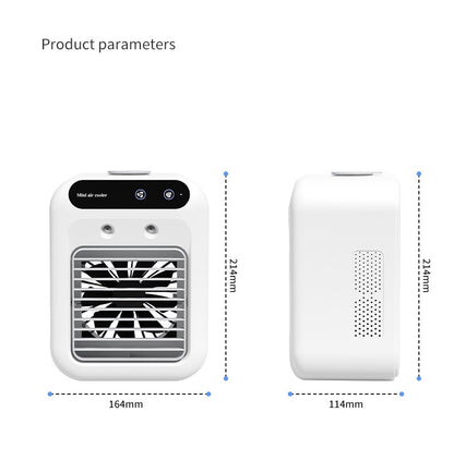 Refroidisseur d'air portable Zeboora - vue d'ensemble avec accessoires