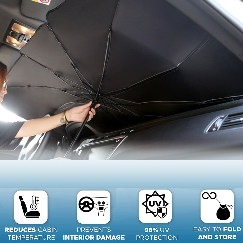 Pare-soleil pliable pour voiture Zeboora - vue pliée