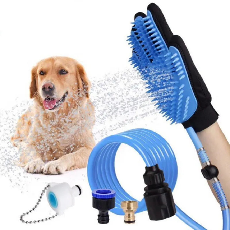 Gant de douche toilettage pour chien et chat