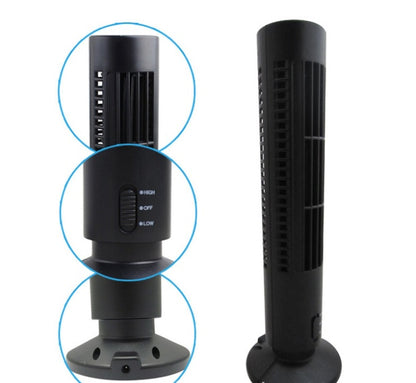Mini ventilateur colonne USB Zeboora - vue de profil