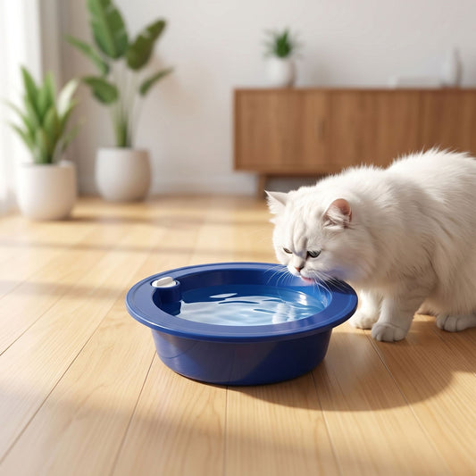 Gamelle rafraîchissante pour animaux - bleu foncé