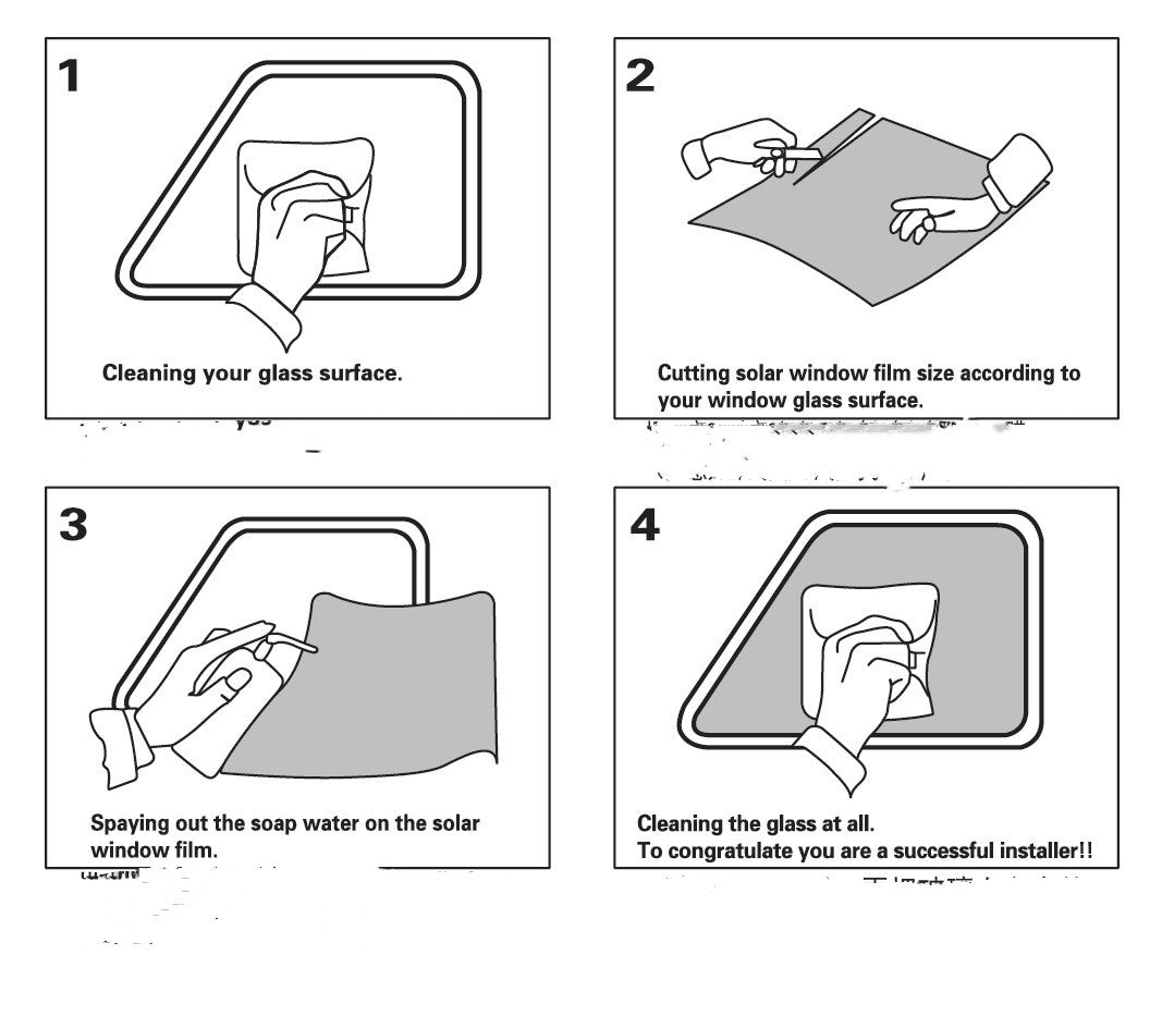 Film solaire pour voiture Zeboora - installé sur une vitre de voiture