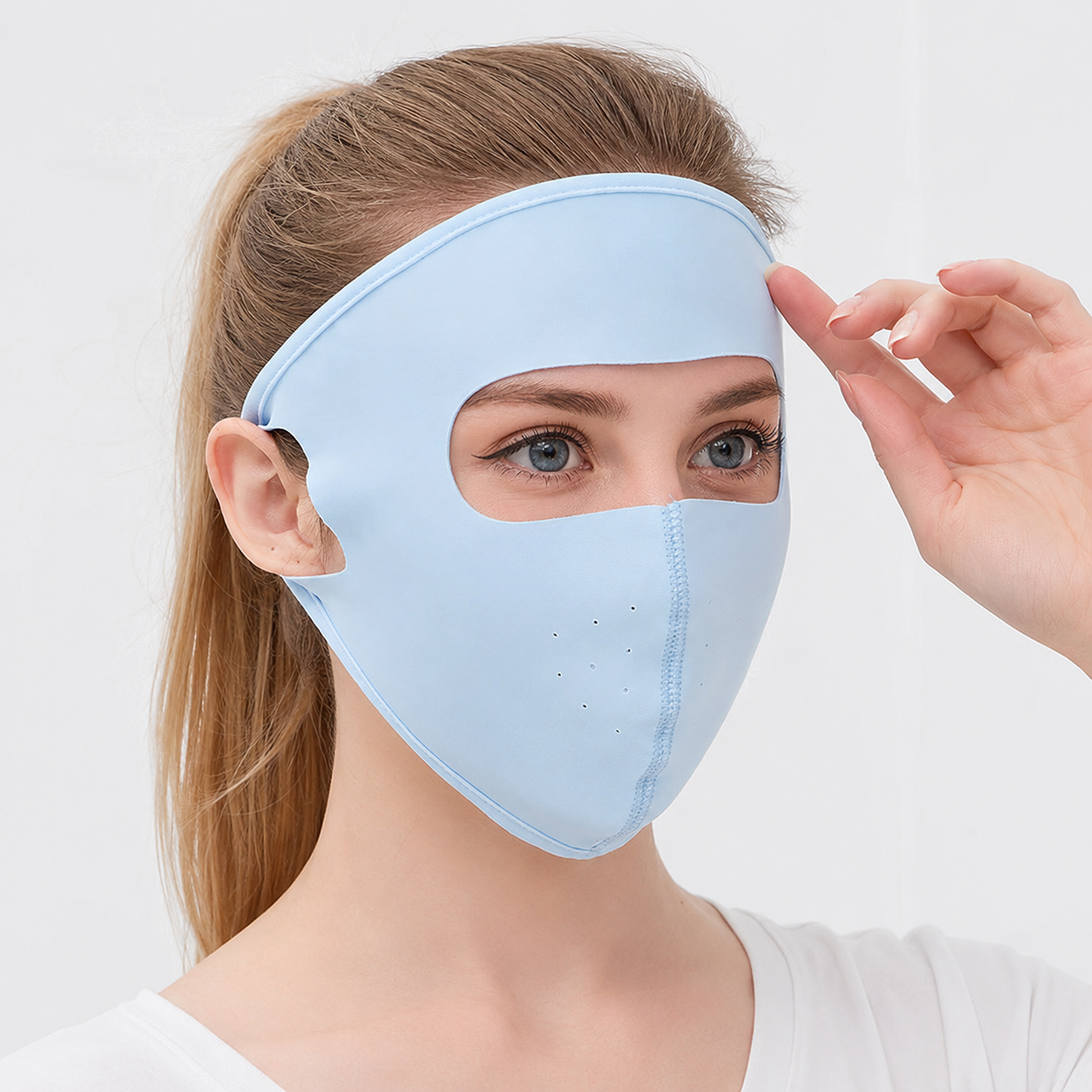 Masque de Protection Solaire en Soie Glacée