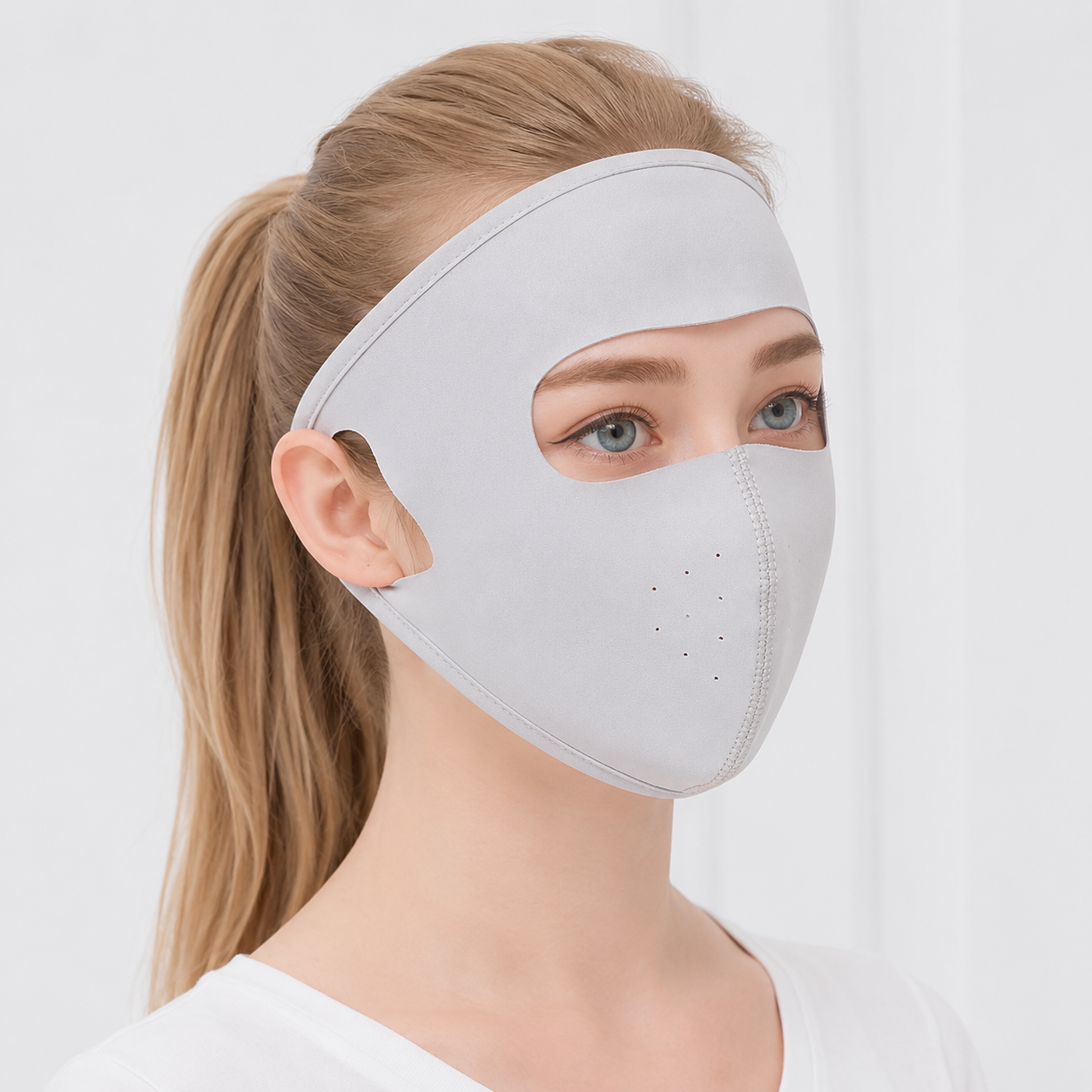 Masque de Protection Solaire en Soie Glacée
