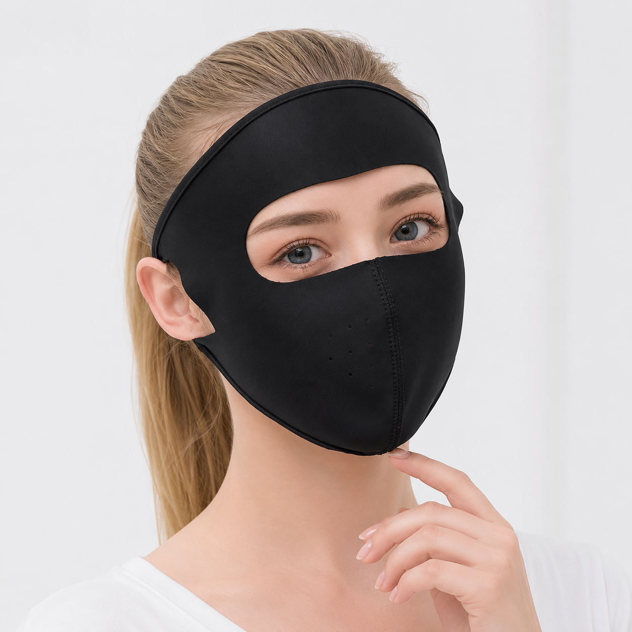 Masque de Protection Solaire en Soie Glacée